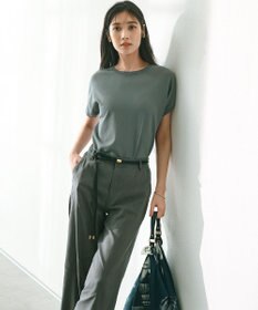 23区 S 【CLASSY.6月号掲載/洗える】リネンレーヨンストレッチ ワイドパンツ