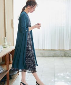 Tiaclasse 【洗える】ボタン付きロングリブカーディガン