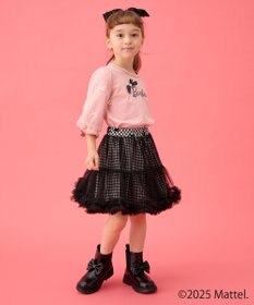 ANY KIDS 【Barbie(TM)】リボン 七分袖Tシャツ