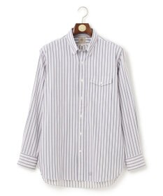 J.PRESS MEN オーガニックコットン ダブルチューブマルチストライプ シャツ