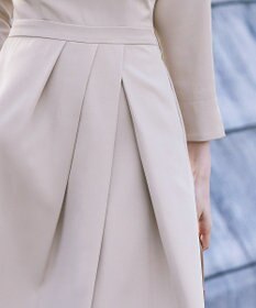 Tiaclasse L 【洗える】アシンメトリータックフレアワンピース