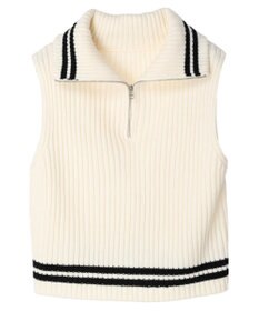 earth music&ecology ハーフジップニットベスト