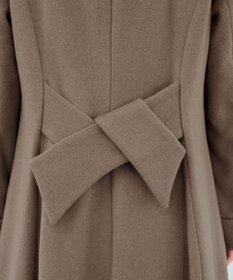 Tiaclasse 【ウール混】ノーカラーバックリボンウールコート