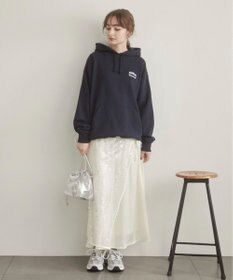 WEGO 【ANGIE VINTAGE】ワンポイント刺繍スウェットパーカー