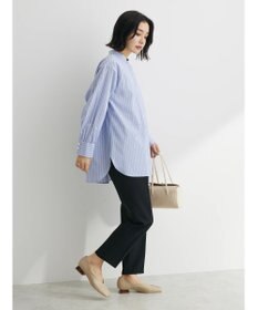 Green Parks パール釦ストライプシャツ