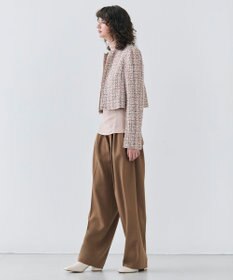 BEIGE， 【洗える】STEVIA / ウール混タックワイドパンツ