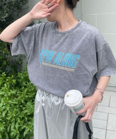 WEGO 【綿100%】ヴィンテージウォッシュグラフィックTシャツ