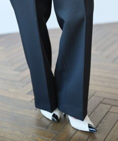 #Newans ハイウエスト2タックパンツ