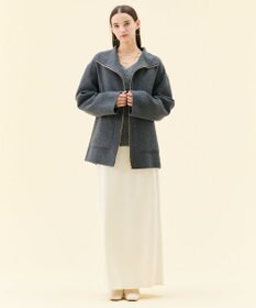 BEIGE， ZION / ウールスタンドカラーショートコート