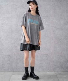 WEGO 【綿100%】ヴィンテージウォッシュグラフィックTシャツ