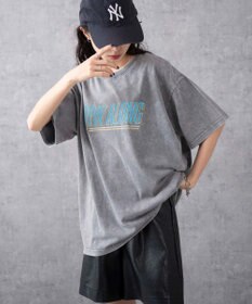 WEGO 【綿100%】ヴィンテージウォッシュグラフィックTシャツ