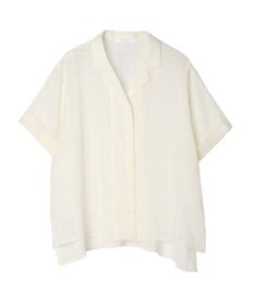 Green Parks シアーチェック開襟ブラウス