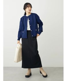 Green Parks ゴールド釦ボックス型カーディガン