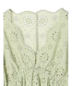 earth music&ecology コットンレースＶネックブラウス