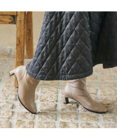 MODE ET JACOMO <carino>【レイン対応】フレアヒールストレッチブーツ