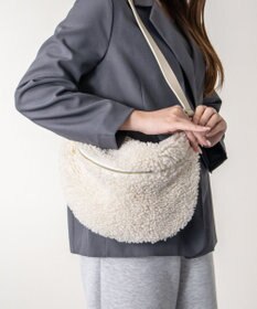 INTER-CHAUSSURES 【ANDREA CARDONE】レザーストラップボアショルダーバッグ