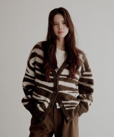 CRAFT STANDARD BOUTIQUE アニマルジャカードニットカーディガン