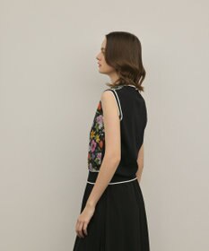 GRACE CONTINENTAL フラワープリントニットトップ