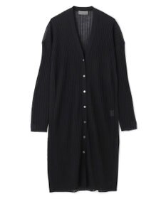 uncrave シアーニット リブロングカーディガン
