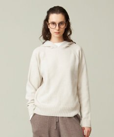 J.PRESS YORK STREET 【UNISEX】ウールカシミヤ フーディーニット