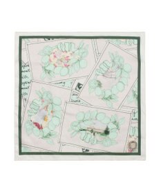 MOONBAT 【日本製】SWASH LONDON ポストカードプリント コットン スカーフハンカチ