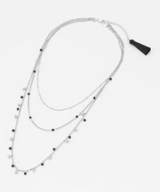 自由区 【カタログ掲載】ストーンミックスフリンジ2WAY ネックレス シルバー系