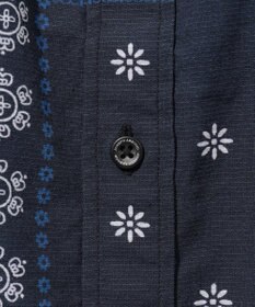 JOSEPH ABBOUD 【サスティナブル素材】コットンリヨセルリネンバンダナプリント シャツ