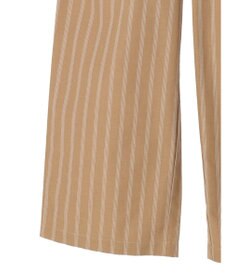 Green Parks 綿麻混タックストレートワイドパンツ