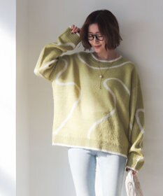 WEGO 【25年秋冬新作】ニュアンスライン配色プルオーバー