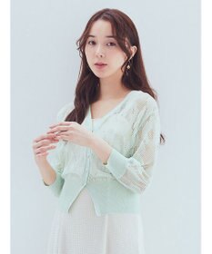 earth music&ecology 花柄シアーカーディガン