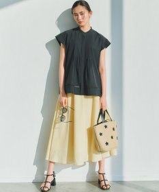 組曲 【先行予約】スムースクロス ピンタックブラウス