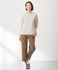 J.PRESS LADIES 【洗える】Vanyストレッチツイル セミワイド パンツ