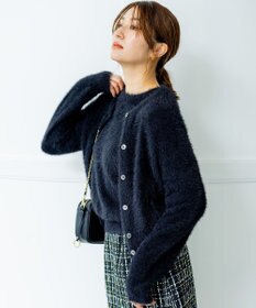 組曲 ナイロンファー カーディガン