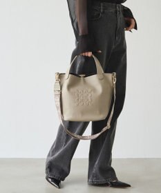 russet エンボスモノグラム2WAYミニトートバッグ(CE-1672-WEB)