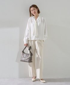 YECCA VECCA パールチャーム付きリボンベルトバッグ