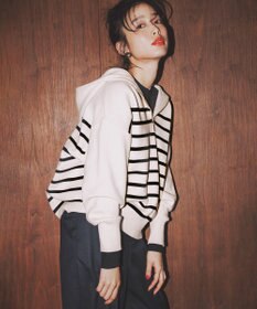 ANY 【洗濯機可】しあわせタッチハーフジップフーディー