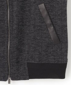 JOSEPH HOMME 【LEON 掲載】ブライトヘザージャージー レザーブロッキングブルゾン