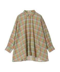 Green Parks チェック柄シャツチュニック