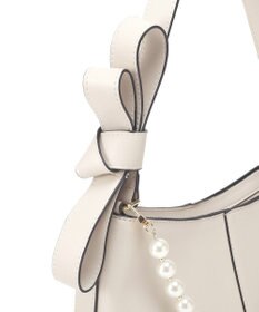 YECCA VECCA パールチャーム付きリボンベルトバッグ
