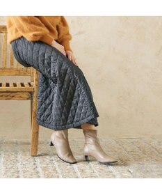 MODE ET JACOMO <carino>【レイン対応】フレアヒールストレッチブーツ