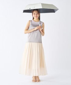 MOONBAT 【遮光100％/UV100%】エスタ (estaa) にゃんこミニ 折りたたみ傘 日傘 軽量 晴雨兼用 猫 ネコ