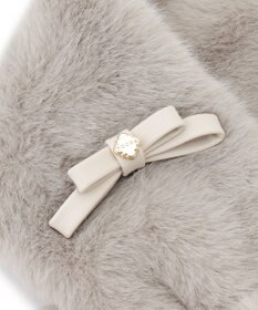 TOCCA 【ブローチ取り外し可】BOW RIBBON FURTIPPET ティペット