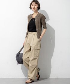 23区 【先行予約】ワイドリブ 五分袖 ポロニット