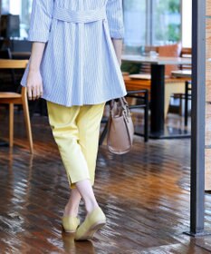 Tiaclasse 【洗える】スリットテーパードパンツ