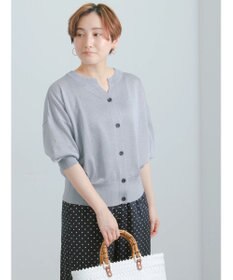 Te chichi ラメシアー前後2WAY5分袖カーディガン