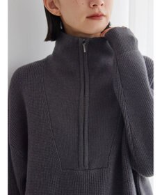 AMERICAN HOLIC バイパチハーフＺＩＰ片畦ニットプルオーバー　