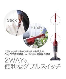 YAMATO テーブル＆キッチン 【TWINBIRD】サイクロンスティック型クリーナー  ルビーレッド  TC-5134R