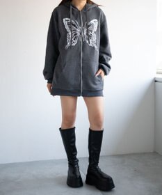 WEGO バタフライBIGZIPパーカー