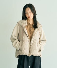 YECCA VECCA 中綿×カットボンディングZIPフーディー