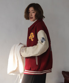 WEGO 【25年秋冬新作/ユニセックス着用ITEM/SMLサイズ展開】メルトンワッペンスタジャン